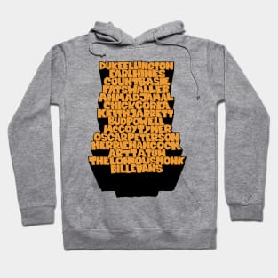 Jazz Legends in Type: The Jazz Pianists Hoodie